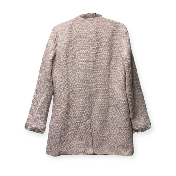 Venus Light Pink Tweed Fringe Jacket - Picture 3 of 5